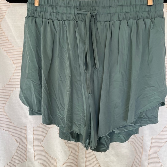 Women's Green Shorts - Picture 1 of 3